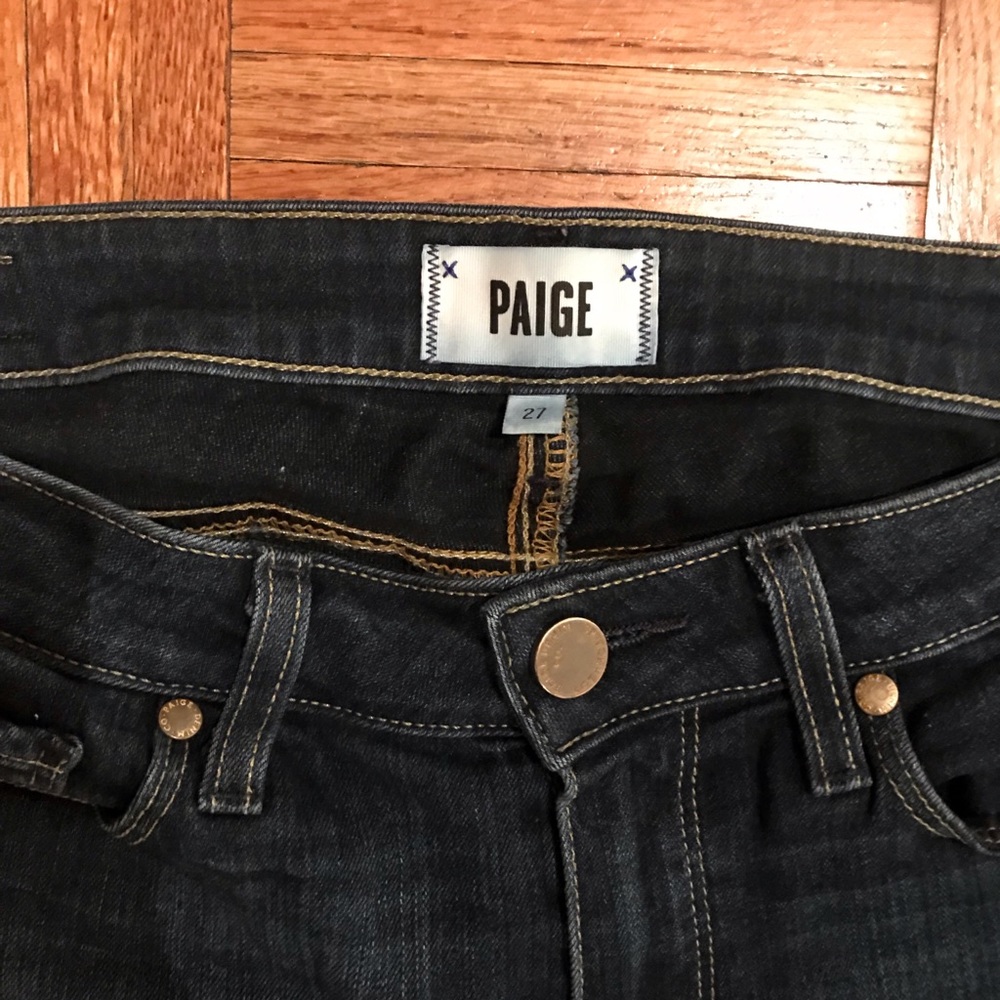Paige Verdugo Dark Wash Ankle Skinny Jeans
